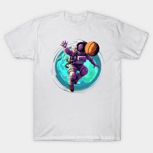 Astronauts playing basketball T-Shirt